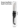 Portable 2-in-1 fruit knife and peeler in ethereal black with a clear protective case - Ethereal Black