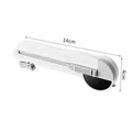 Coltello multiuso 5-in-1 per apertura pacchi, lunghezza 14 cm con base magnetica - Bianco