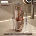 Portable transparent brown travel toothbrush storage case with 23cm height and diamond cut - 1 Piece / Transparent Brown