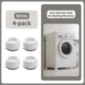 Set van 4 witte anti-vibratie en antislip pads voor de voeten van de wasmachines - Set van 4 / Wit