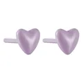 Elegante minimalistische lavendel hartvormige biokeramische oorknopjes voor gevoelige oren - Hartstijl (ED0388) / Paars