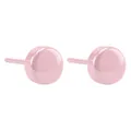 Minimalistische roze bioceramische ronde oorknopjes voor gevoelige oren en dagelijks gebruik - Ronde Stijl (ED0395) / Roze