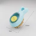 Blue multifunctional liquid dispensing shoe brush with soft bristles and dimensions - Sky Blue