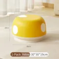 Cute yellow mushroom stool for kids with 30x30x19cm dimension guide for home decor - 1 Piece / Yellow