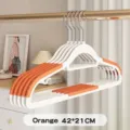 Robuste rutschfeste Kunststoff Kleiderbügel im offenen Design, Orange und Weiß, 42x21cm - 42x21cm / Orange
