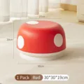 Cute red mushroom stool with white dots, perfect as a kids low footrest stool. - 1 Piece / Red