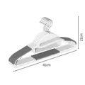 Cintres professionnels antidérapants blancs et gris, taille 41 cm par 21 cm - Style à Col Ouvert Antidérapant sans Trace / 5 Pièces / Gris Calme