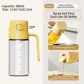 500ml yellow dual-use oil sprayer and dispenser for kitchen with 3D wide-angle mist - 500ml / Yellow