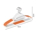Cintres antidérapants blanc et orange, dimensions 41x21 cm, design moderne et sans trace - Style à Col Ouvert Antidérapant sans Trace / Orange Mousson
