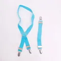 Bretelles réglables cyan pour animaux avec clips métalliques pour couches chiens - Bleu clair