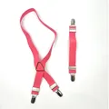 Bretelles roses ajustables pour animaux avec clips pour couches sanitaires chien - Rose Néon