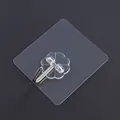 Heavy duty transparent adhesive wall hook nail-free for kitchen and bathroom storage - Thick Iron Hook Style