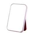 Adjustable foldable rectangular desktop makeup mirror featuring a minimalist pink frame - S / Lavender
