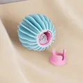 Grande palla da bucato blu anti-groviglio con foglio assorbicolore e tappo rosa - Pallina per Bucato (Senza Foglietti) / Blu