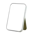 Portable minimalist white foldable square makeup mirror for desktop dressing and vanity use - S / Light Blue