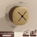 Mushroom-shaped wall-mounted towel holder in dark coffee and yellow colors - Yellow