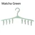 Multifunctional matcha green windproof clothes hanger with 8 clips for socks and underwear - Nordic Matcha Green