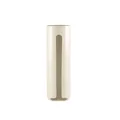 Cream white minimalist plastic garbage bag storage box and dispenser for kitchen - White