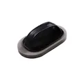 Esponja de limpieza gris con mango ergonómico negro para cocina y baño de alta densidad - Negro