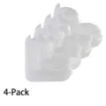 4er-Set weiche, transparente Silikon-Eckenschützer für die Kindersicherung an Möbeln - Herz / 4er-Pack