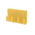 Bright yellow punch-free wall-mounted storage bracket for razors and phone plugs - Yellow