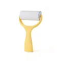 Portable yellow standing lint roller for efficient clothing hair removal and dust cleaning - Yellow