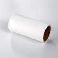 White diagonal tearable lint roller refill for clothes and household hair removal - Single Roll (60 Sheets) / White