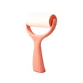 Pink standing lint roller for clothes with sticky diagonal tear sheets - Pink