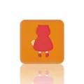 Square orange silicone anti-collision wall pad with red hooded girl cartoon design - Little Red Riding Hood Santa / Square