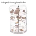Transparenter rotierender Schmuckkasten mit 4 Ebenen für Ohrringe und Ketten - 4 Ebenen / Transparent