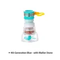 Fourth generation blue kitchen faucet splash-proof filter extender with Maifan stone beads - 4th Gen With Medical Stone / Blue