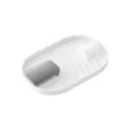 Modern kitchen utensil rest and pot lid holder in durable white and grey plastic finish - Grayish White