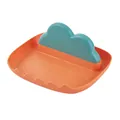 Support pour couvercles et repose-cuillère de cuisine avec design de nuage en orange et bleu - Vert