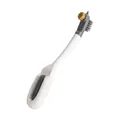 Multifunctional 3-in-1 long handle shoe brush for effective deep cleaning shoes - White