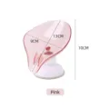 Jabonera rosa transparente en forma de pétalo con ventosa y drenaje para la ducha - Rosa Transparente