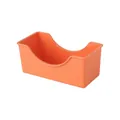 Durable vibrant orange plastic bone and snack dish for dining table waste storage. - Shelf Organizer / Orange