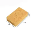 Orange cellulose wood pulp kitchen cleaning sponge pad with 11x7x2.2cm size measurement - 2cm Thick / Beige