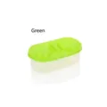 Green double-compartment plastic food storage container with lid for kitchen organization - Green
