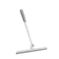 White and grey 360° rotating T-shaped glass squeegee for window and bathroom cleaning - Gray