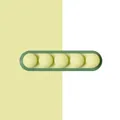 Minimalist green and yellow five-slot silicone desktop cable organizer and wire clip - Green and Light Green