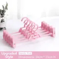 Nordic pink adjustable plastic pants hanger with clips 34cm x 15cm size - Pink