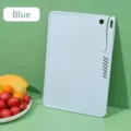 Tabla de cortar 2 en 1 azul claro con cuchillo para fruta de acero inoxidable integrado. - Azul