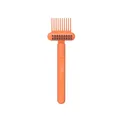 Professional orange dual-headed comb cleaning brush tool with SWEET LIFE handle engraving - Orange