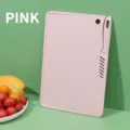 Juego de tabla de cortar rosa 2 en 1 con cuchillo para frutas de acero inoxidable - Rosa