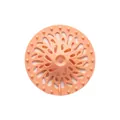Salmon pink silicone volcano hair catcher for bathroom and kitchen drains - Orange