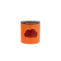 Orangener und brauner wandmontierter Zahnbürstenhalter-Becher mit Wolken-Ausschnitt - Gelb