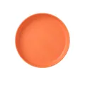 Durable orange plastic snack plate and bone dish for dining table organization - Round Plate / Orange