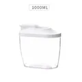 Langlebiger luftdichter 1000-ml-Kunststoff-Vorratsbehälter mit weißem Deckel - 1L / Weiß