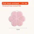 Rosa blumenförmige Silikon-Isoliermatte, Hitzeschutz-Küchenunterlage, 13 cm groß - Rosa Isoliermatte