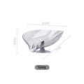 Escurridor de ventosa para fregadero en forma de hoja gris transparente con medidas - Gris